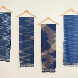 Indigo Dyed Cotton Scarf - Nam Lai